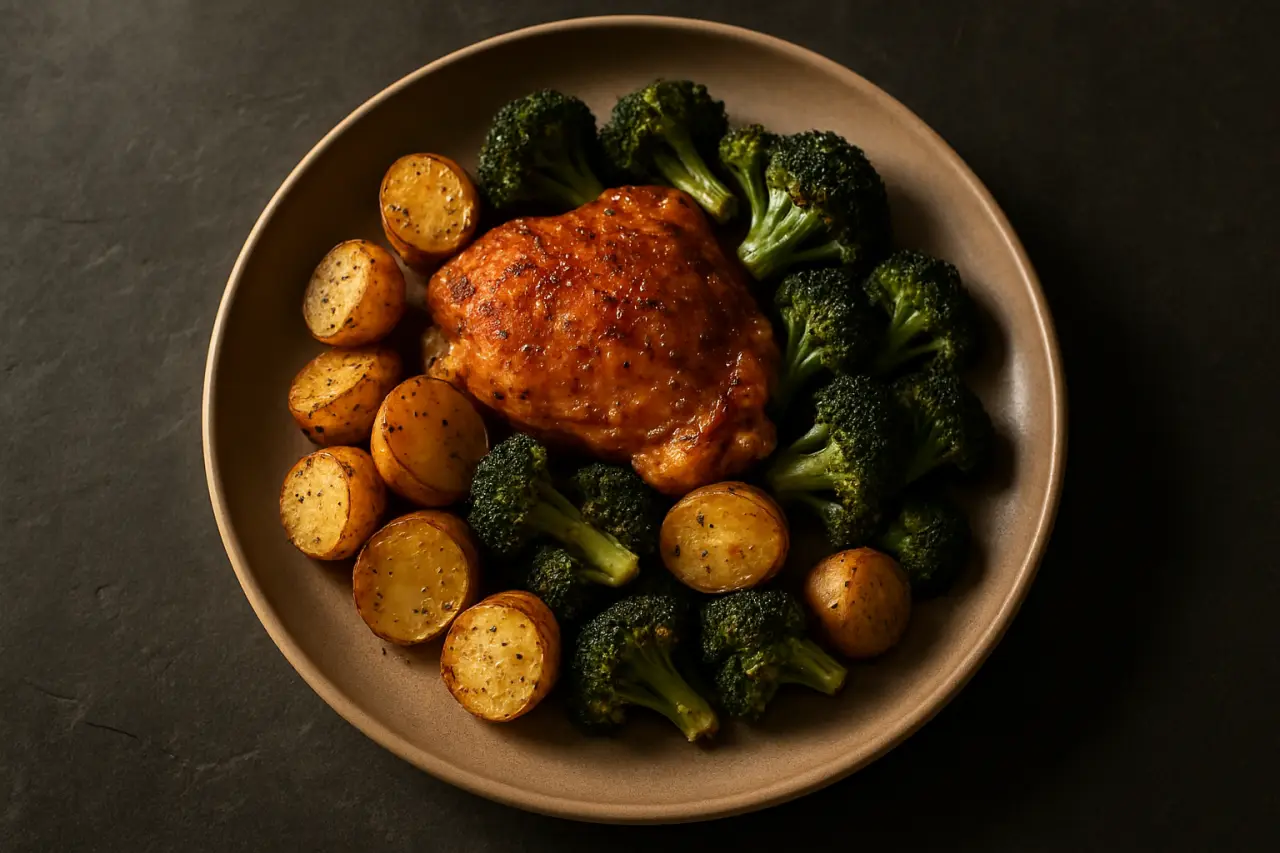 Sheet-Pan Chicken & Veg - everything on one tray, into the oven, and you're free for 25 minutes